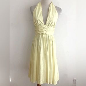 French connection lemoncello halter dress